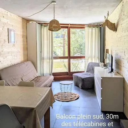25m2, 5 Pers, 30m Des Pistes, Balcon Sud 公寓 *